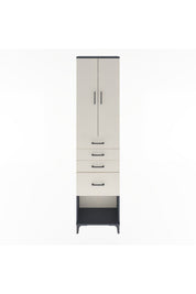 Arges Dolap 3 Raflı 4 Çekmeceli 2 Kapaklı 60x30x243 - S32M025V4A