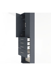 Arges Dolap 3 Raflı 4 Çekmeceli 2 Kapaklı 60x30x243 - S32M025V5A