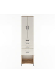 Arges Dolap 3 Raflı 4 Çekmeceli 2 Kapaklı 60x30x243 - S32M025V7A