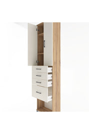 Arges Dolap 3 Raflı 4 Çekmeceli 2 Kapaklı 60x30x243 - S32M025V7A