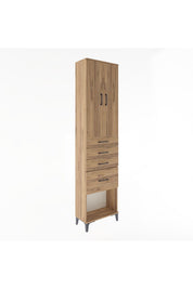 Arges Dolap 3 Raflı 4 Çekmeceli 2 Kapaklı 60x30x243 - S32M025V9A