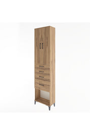 Arges Dolap 3 Raflı 4 Çekmeceli 2 Kapaklı 60x30x243 - S32M025V9A