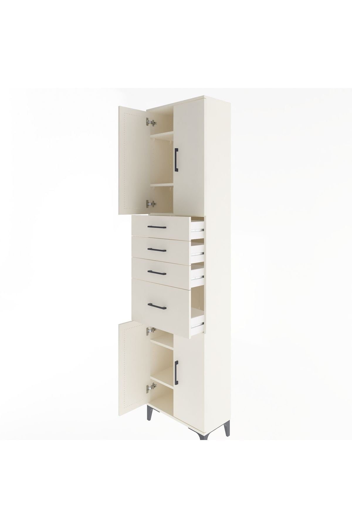 Arges Dolap 5 Raflı 4 Çekmeceli 4 Kapaklı 60x30x243 - S32M026V1A