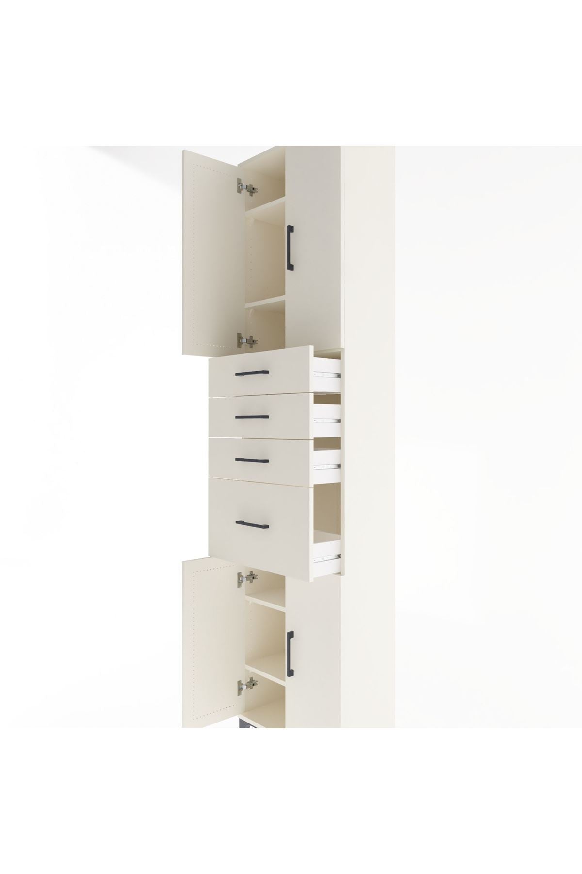 Arges Dolap 5 Raflı 4 Çekmeceli 4 Kapaklı 60x30x243 - S32M026V1A