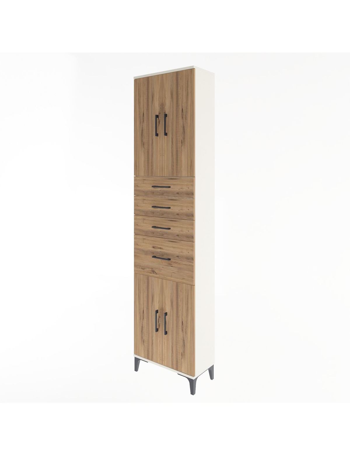 Arges Dolap 5 Raflı 4 Çekmeceli 4 Kapaklı 60x30x243 - S32M026V3A