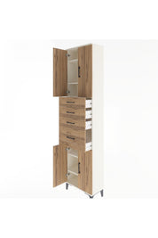 Arges Dolap 5 Raflı 4 Çekmeceli 4 Kapaklı 60x30x243 - S32M026V3A