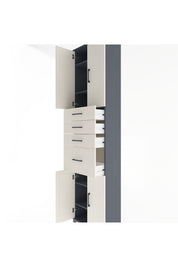 Arges Dolap 5 Raflı 4 Çekmeceli 4 Kapaklı 60x30x243 - S32M026V4A