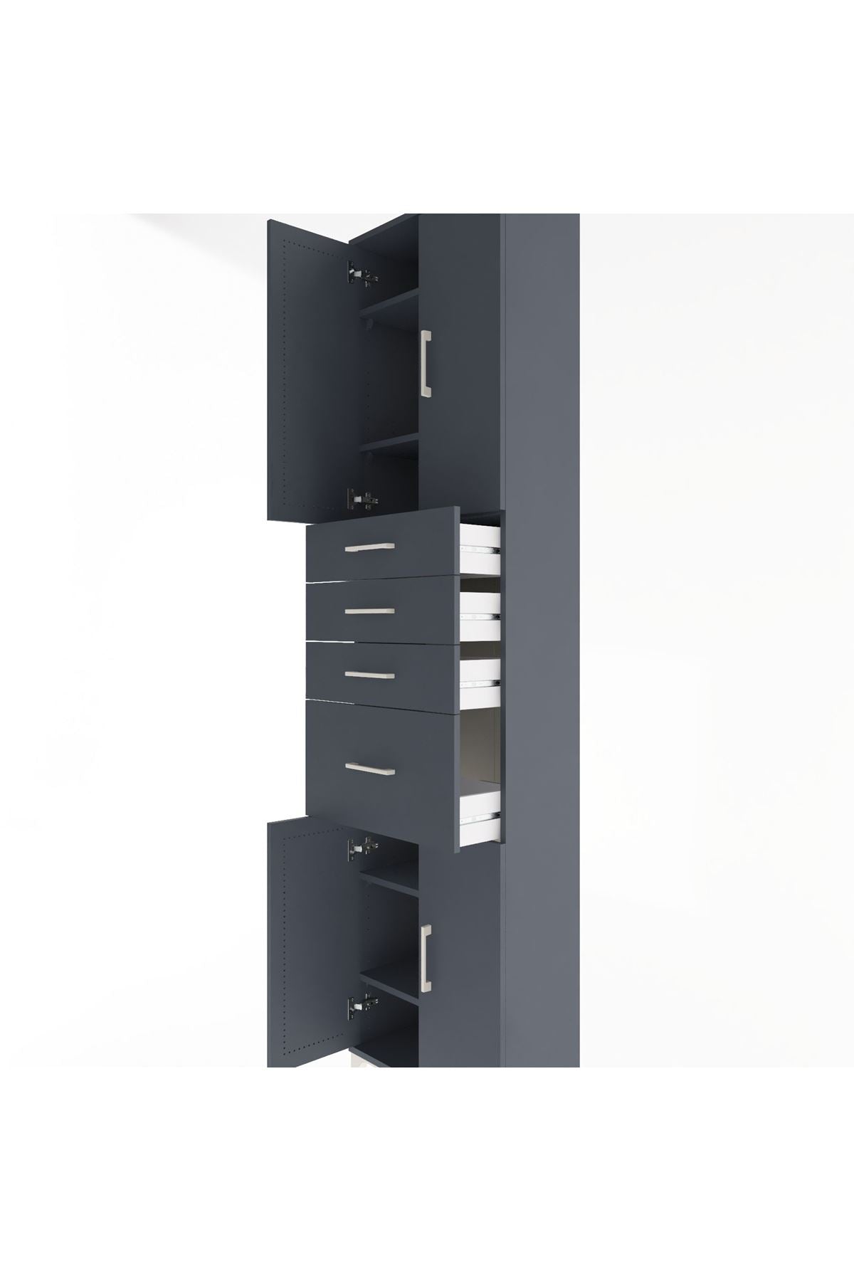 Arges Dolap 5 Raflı 4 Çekmeceli 4 Kapaklı 60x30x243 - S32M026V5A