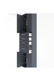 Arges Dolap 5 Raflı 4 Çekmeceli 4 Kapaklı 60x30x243 - S32M026V5A