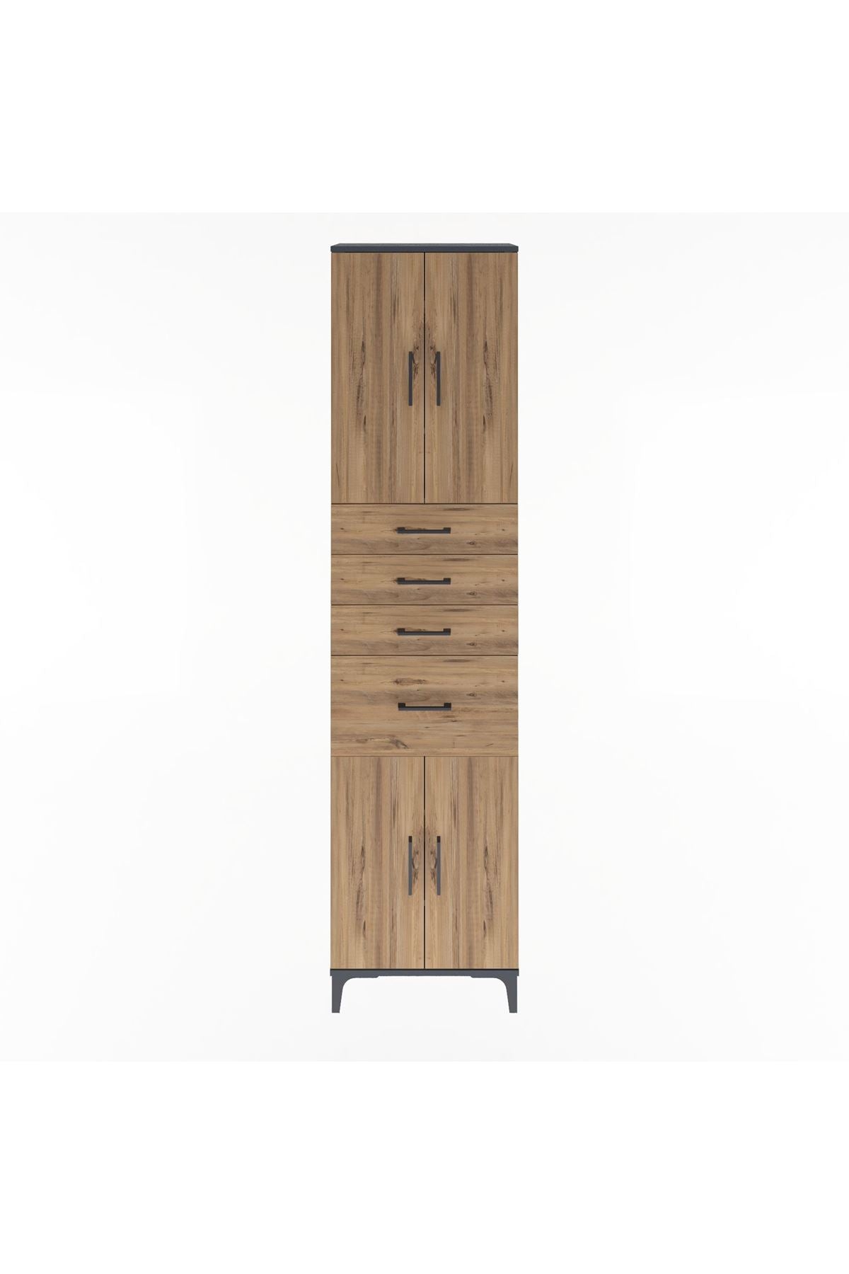 Arges Dolap 5 Raflı 4 Çekmeceli 4 Kapaklı 60x30x243 - S32M026V6A