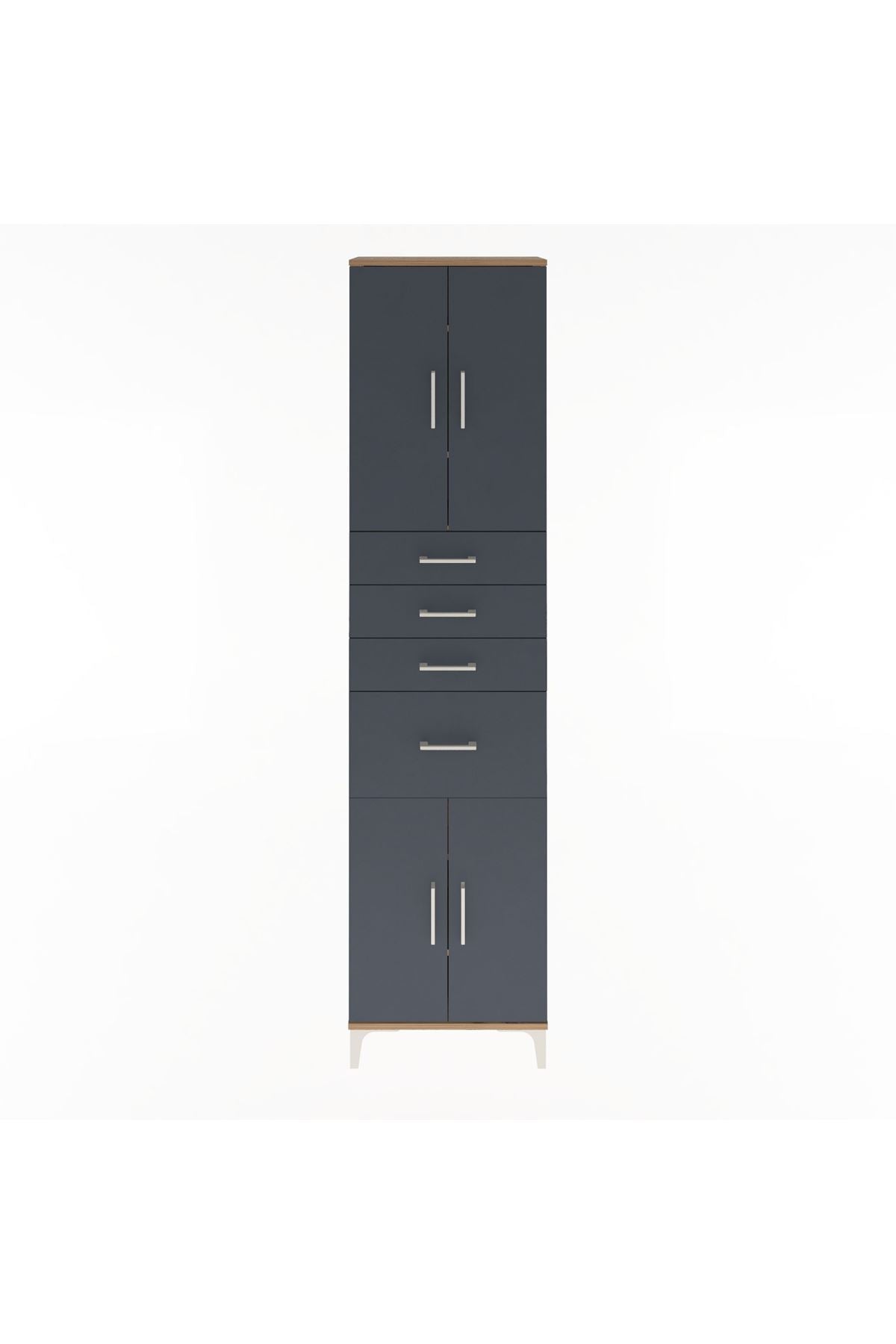 Arges Dolap 5 Raflı 4 Çekmeceli 4 Kapaklı 60x30x243 - S32M026V8A