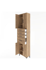 Arges Dolap 5 Raflı 4 Çekmeceli 4 Kapaklı 60x30x243 - S32M026V9A