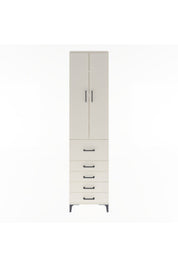 Arges Dolap 4 Raflı 5 Çekmeceli 2 Kapaklı 60x30x243 - S32M027V1A