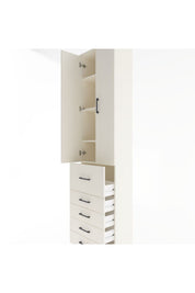 Arges Dolap 4 Raflı 5 Çekmeceli 2 Kapaklı 60x30x243 - S32M027V1A