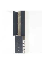 Arges Dolap 4 Raflı 5 Çekmeceli 2 Kapaklı 60x30x243 - S32M027V2A