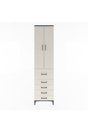 Arges Dolap 4 Raflı 5 Çekmeceli 2 Kapaklı 60x30x243 - S32M027V4A