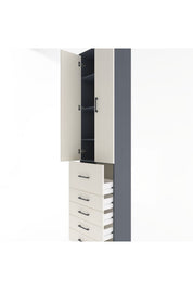 Arges Dolap 4 Raflı 5 Çekmeceli 2 Kapaklı 60x30x243 - S32M027V4A