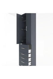 Arges Dolap 4 Raflı 5 Çekmeceli 2 Kapaklı 60x30x243 - S32M027V5A
