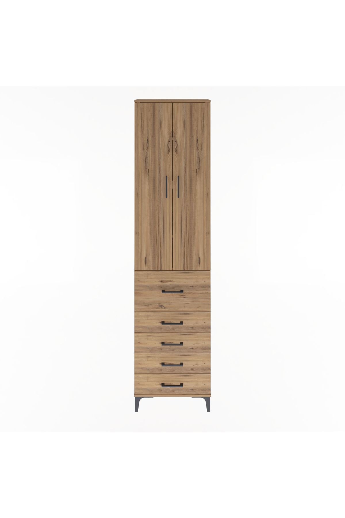 Arges Dolap 4 Raflı 5 Çekmeceli 2 Kapaklı 60x30x243 - S32M027V9A