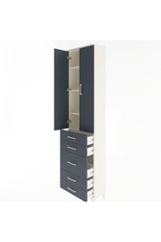 Arges Dolap 4 Raflı 5 Çekmeceli 2 Kapaklı 60x30x243 - S32M028V2A