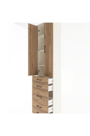 Arges Dolap 4 Raflı 5 Çekmeceli 2 Kapaklı 60x30x243 - S32M028V3A