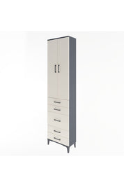 Arges Dolap 4 Raflı 5 Çekmeceli 2 Kapaklı 60x30x243 - S32M028V4A
