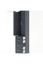 Arges Dolap 4 Raflı 5 Çekmeceli 2 Kapaklı 60x30x243 - S32M028V5A