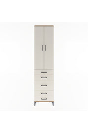 Arges Dolap 4 Raflı 5 Çekmeceli 2 Kapaklı 60x30x243 - S32M028V7A