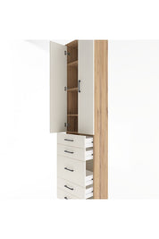 Arges Dolap 4 Raflı 5 Çekmeceli 2 Kapaklı 60x30x243 - S32M028V7A