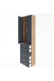Arges Dolap 4 Raflı 5 Çekmeceli 2 Kapaklı 60x30x243 - S32M028V8A