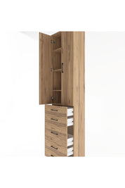 Arges Dolap 4 Raflı 5 Çekmeceli 2 Kapaklı 60x30x243 - S32M028V9A