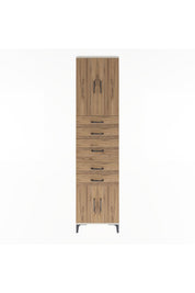 Arges Dolap 2 Raflı 5 Çekmeceli 4 Kapaklı 60x30x243 - S32M029V3A