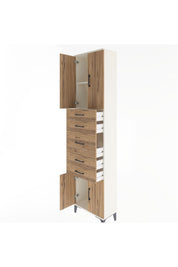 Arges Dolap 2 Raflı 5 Çekmeceli 4 Kapaklı 60x30x243 - S32M029V3A