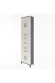 Arges Dolap 2 Raflı 5 Çekmeceli 4 Kapaklı 60x30x243 - S32M029V4A