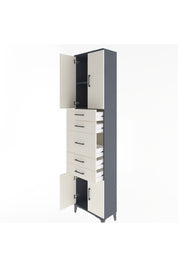 Arges Dolap 2 Raflı 5 Çekmeceli 4 Kapaklı 60x30x243 - S32M029V4A