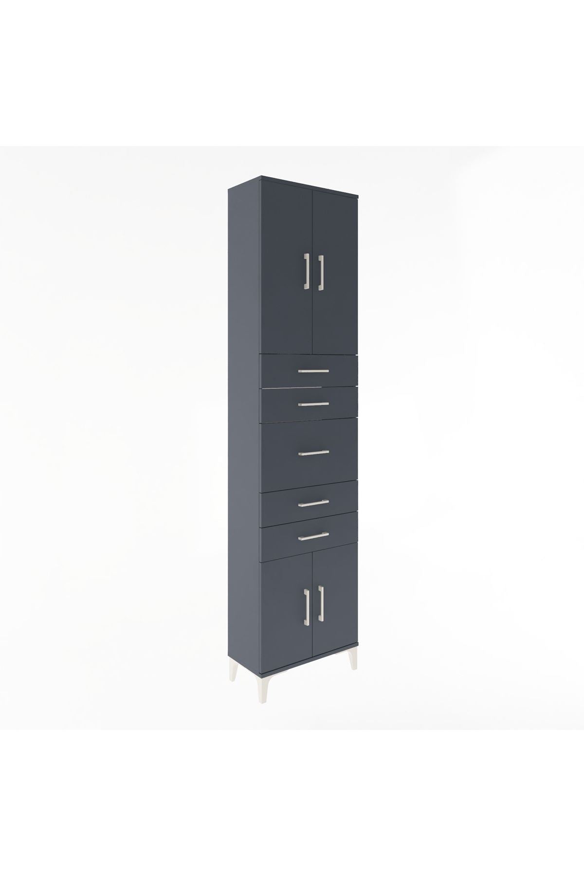 Arges Dolap 2 Raflı 5 Çekmeceli 4 Kapaklı 60x30x243 - S32M029V5A