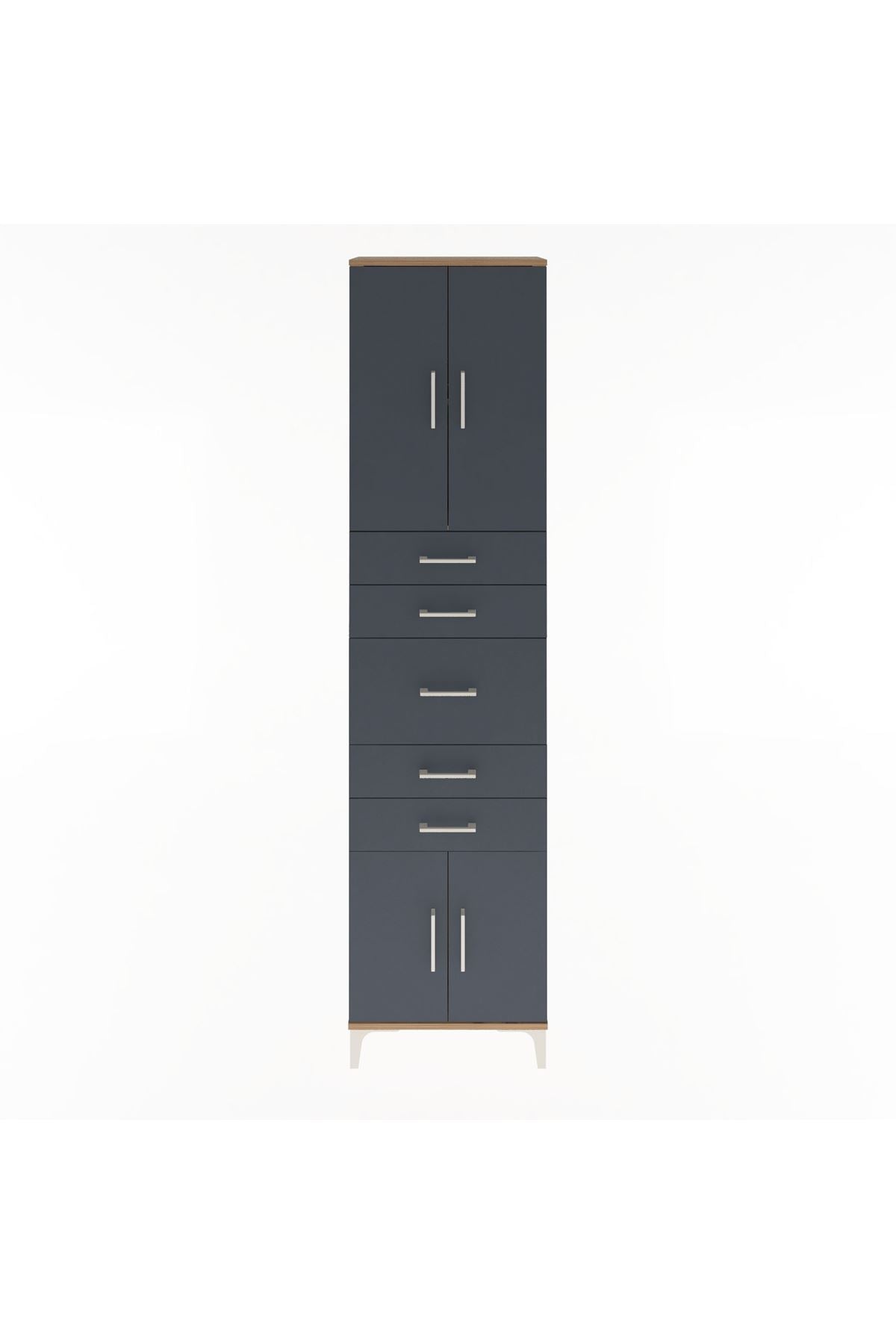 Arges Dolap 2 Raflı 5 Çekmeceli 4 Kapaklı 60x30x243 - S32M029V8A