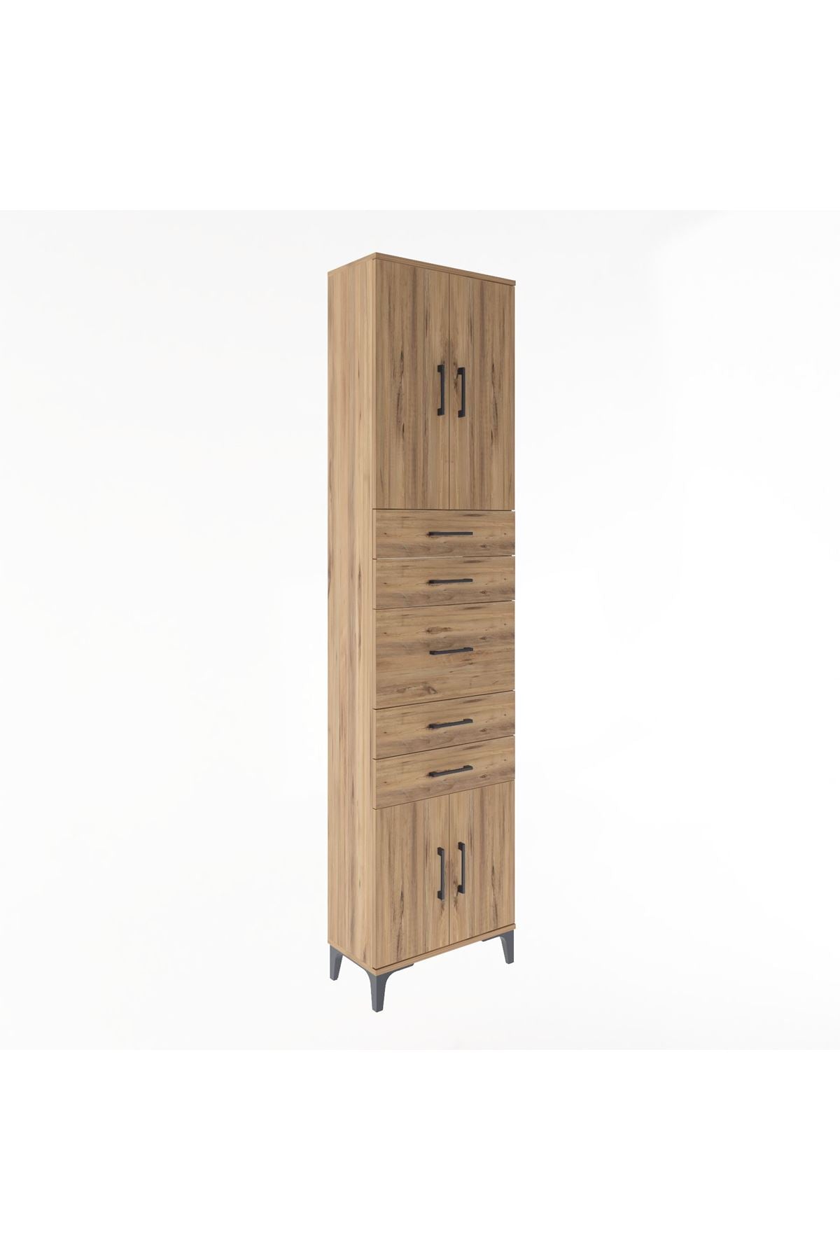 Arges Dolap 2 Raflı 5 Çekmeceli 4 Kapaklı 60x30x243 - S32M029V9A