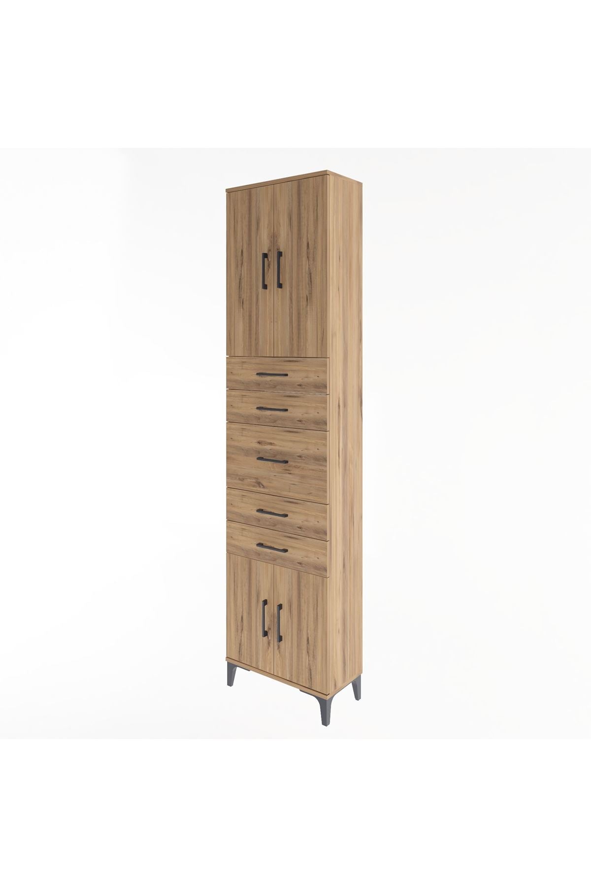 Arges Dolap 2 Raflı 5 Çekmeceli 4 Kapaklı 60x30x243 - S32M029V9A
