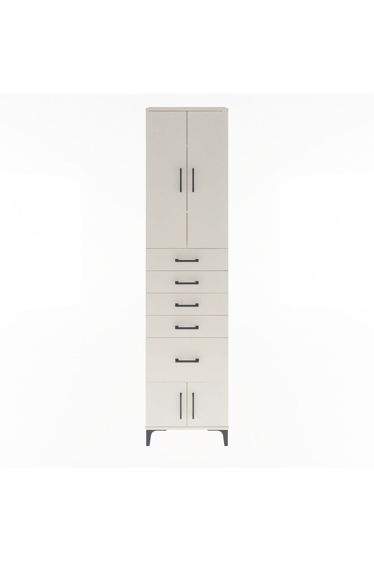 Arges Dolap 3 Raflı 5 Çekmeceli 4 Kapaklı 60x30x243 - S32M030V1A