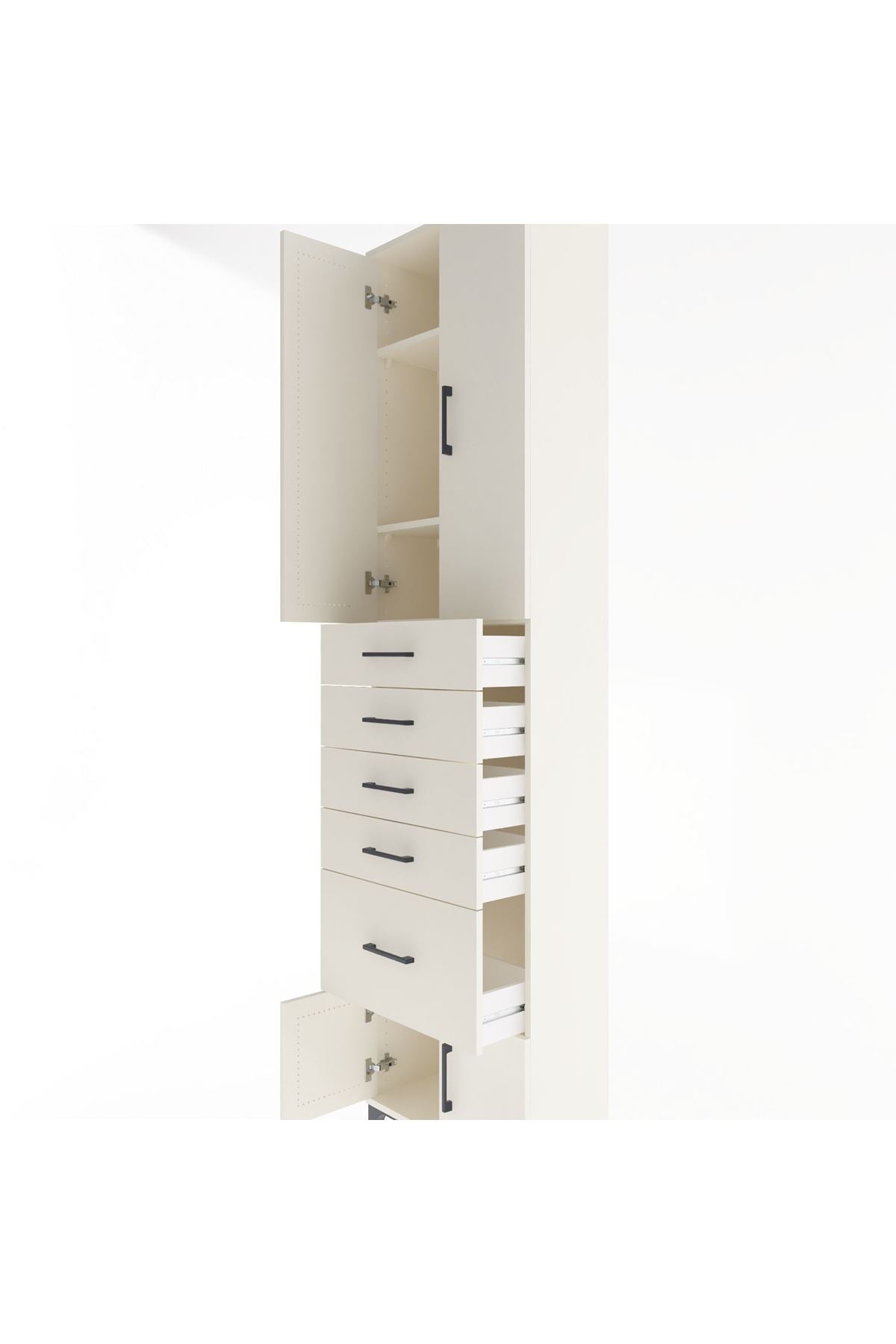 Arges Dolap 3 Raflı 5 Çekmeceli 4 Kapaklı 60x30x243 - S32M030V1A