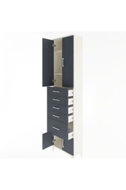 Arges Dolap 3 Raflı 5 Çekmeceli 4 Kapaklı 60x30x243 - S32M030V2A