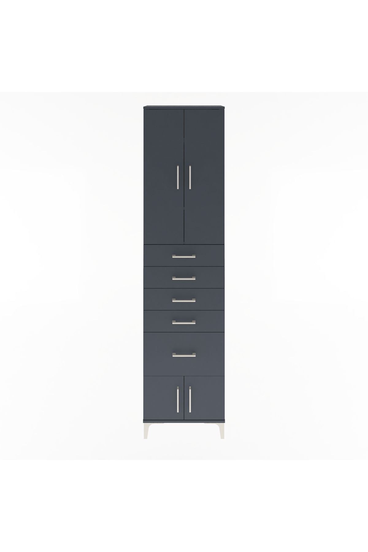 Arges Dolap 3 Raflı 5 Çekmeceli 4 Kapaklı 60x30x243 - S32M030V5A