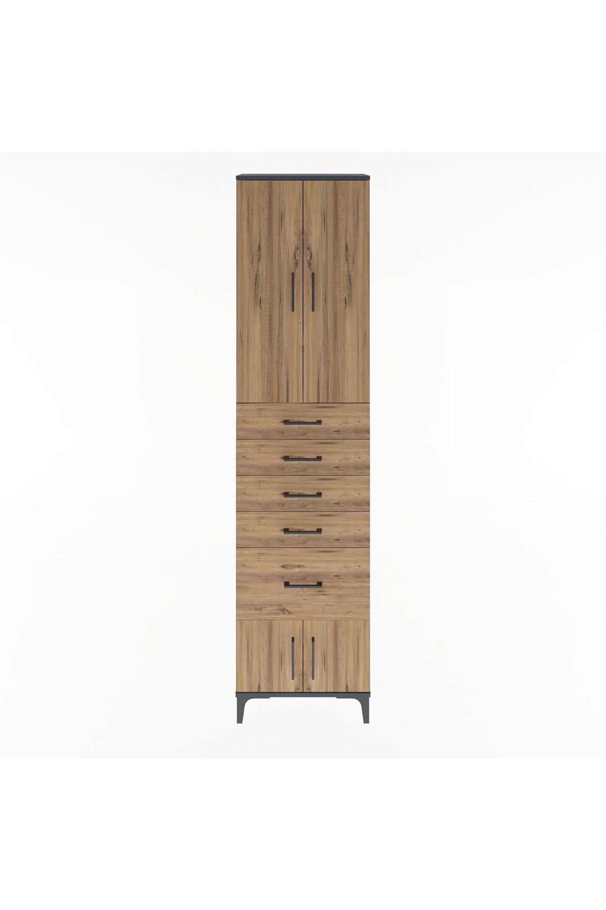 Arges Dolap 3 Raflı 5 Çekmeceli 4 Kapaklı 60x30x243 - S32M030V6A