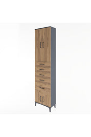 Arges Dolap 3 Raflı 5 Çekmeceli 4 Kapaklı 60x30x243 - S32M030V6A