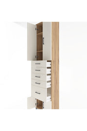 Arges Dolap 3 Raflı 5 Çekmeceli 4 Kapaklı 60x30x243 - S32M030V7A