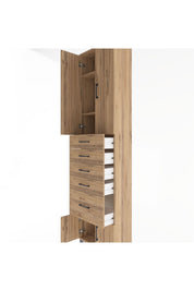 Arges Dolap 3 Raflı 5 Çekmeceli 4 Kapaklı 60x30x243 - S32M030V9A