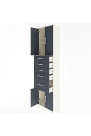 Arges Dolap 2 Raflı 5 Çekmeceli 4 Kapaklı 60x30x243 - S32M031V2A