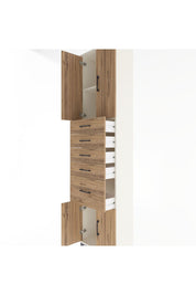 Arges Dolap 2 Raflı 5 Çekmeceli 4 Kapaklı 60x30x243 - S32M031V3A
