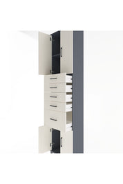 Arges Dolap 2 Raflı 5 Çekmeceli 4 Kapaklı 60x30x243 - S32M031V4A